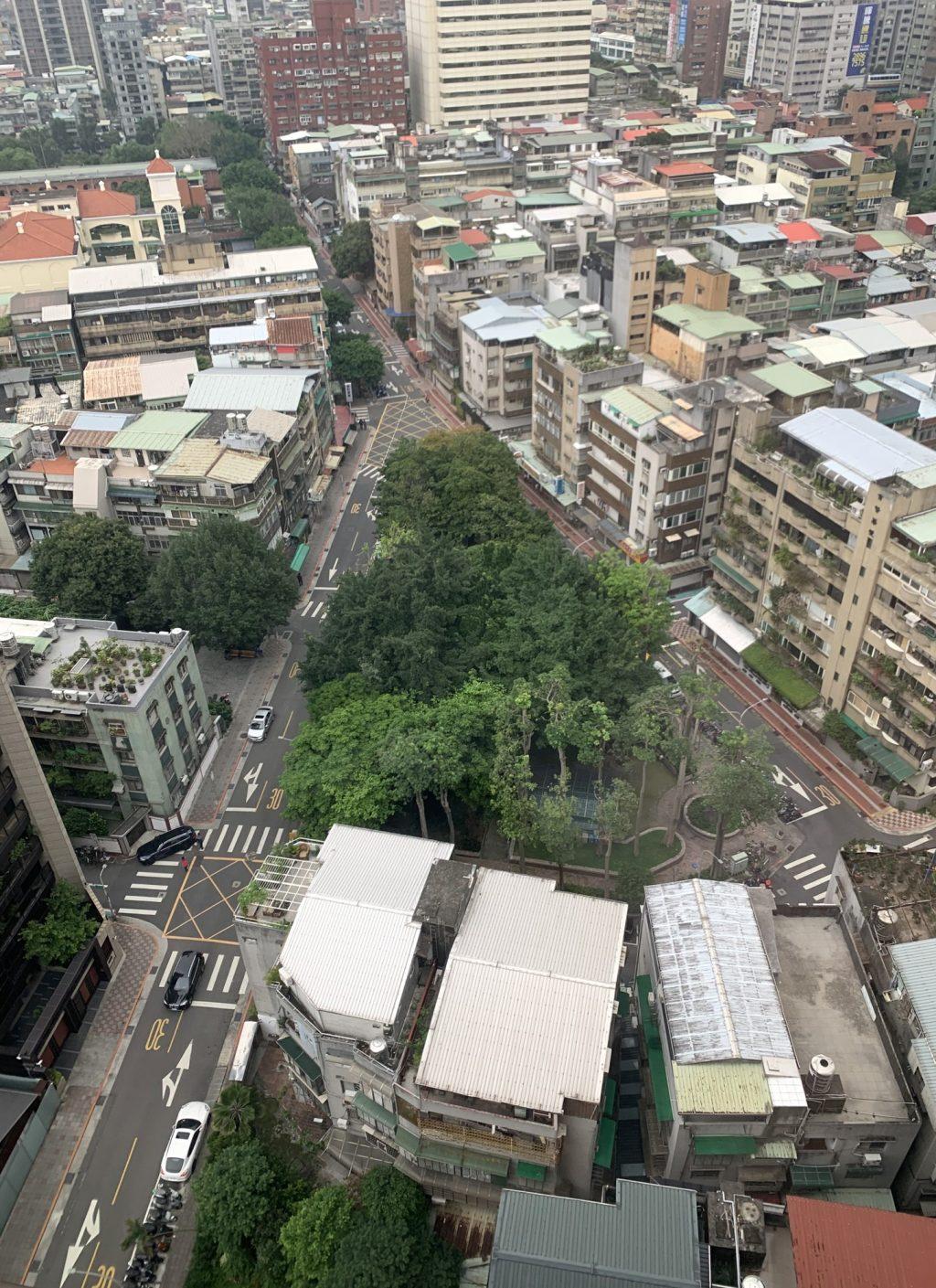 The streets below Hannah Tu's apartment in Taipei, Taiwan, stand deserted on a Sunday afternoon. Normally on a weekend, these streets would be packed with people buying food from countless street vendors. Photo courtesy of Hannah Tu