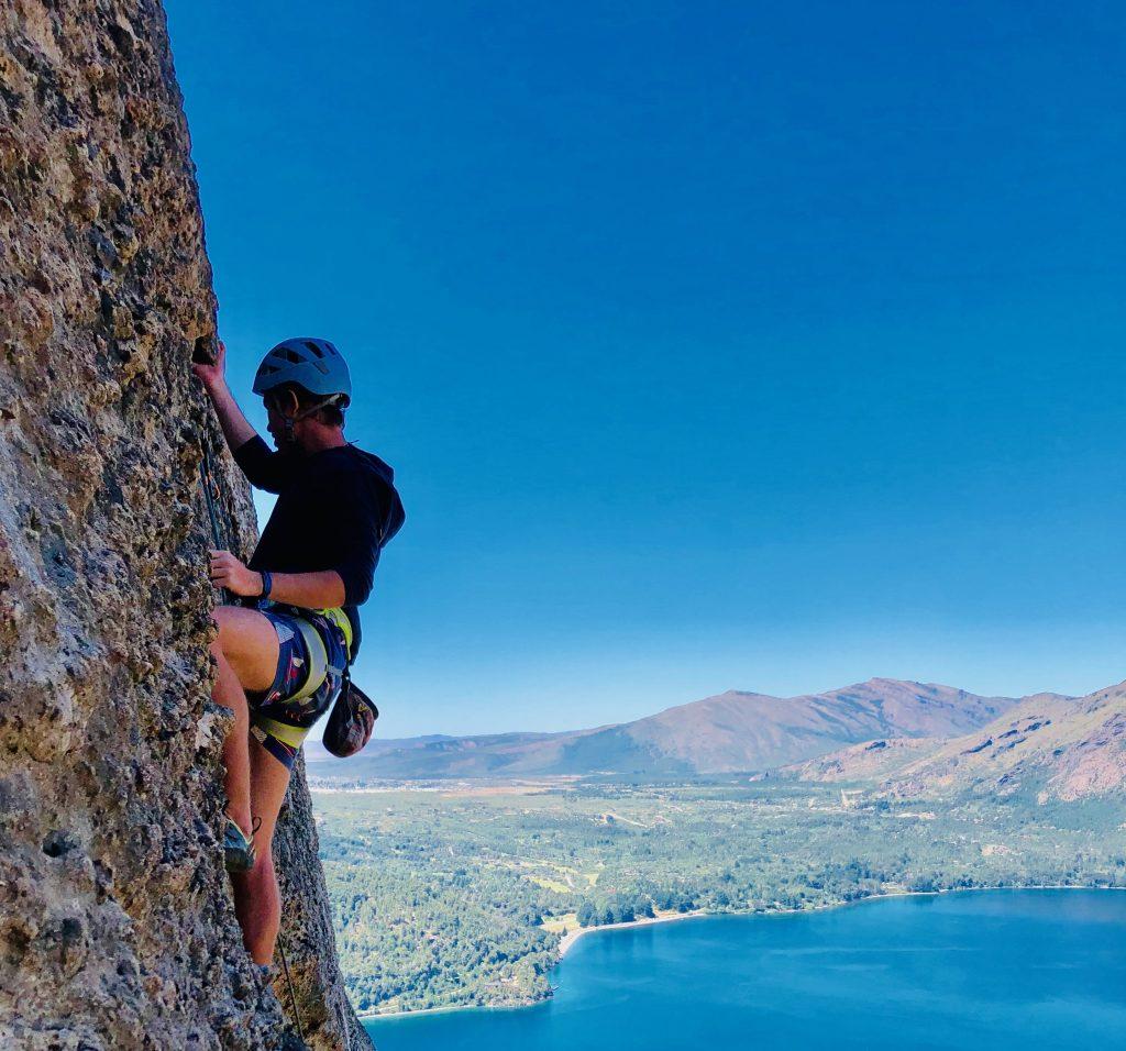 Senior Jacob Walker scales California's Buttermilk Boulders via the Bishop route in the summer of 2020. Walker continued to climb in the Malibu area during the school year. Photo courtesy of Kyla Lucey
