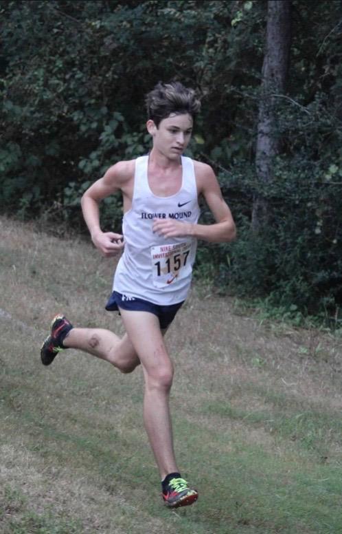 Freshman cross country runner Johnathan Flint runs for his high school in Flower Mound, Texas. Flint has been able to live on campus in Malibu but is waiting to get his cross country season underway. Photo courtesy of Johnathan Flint