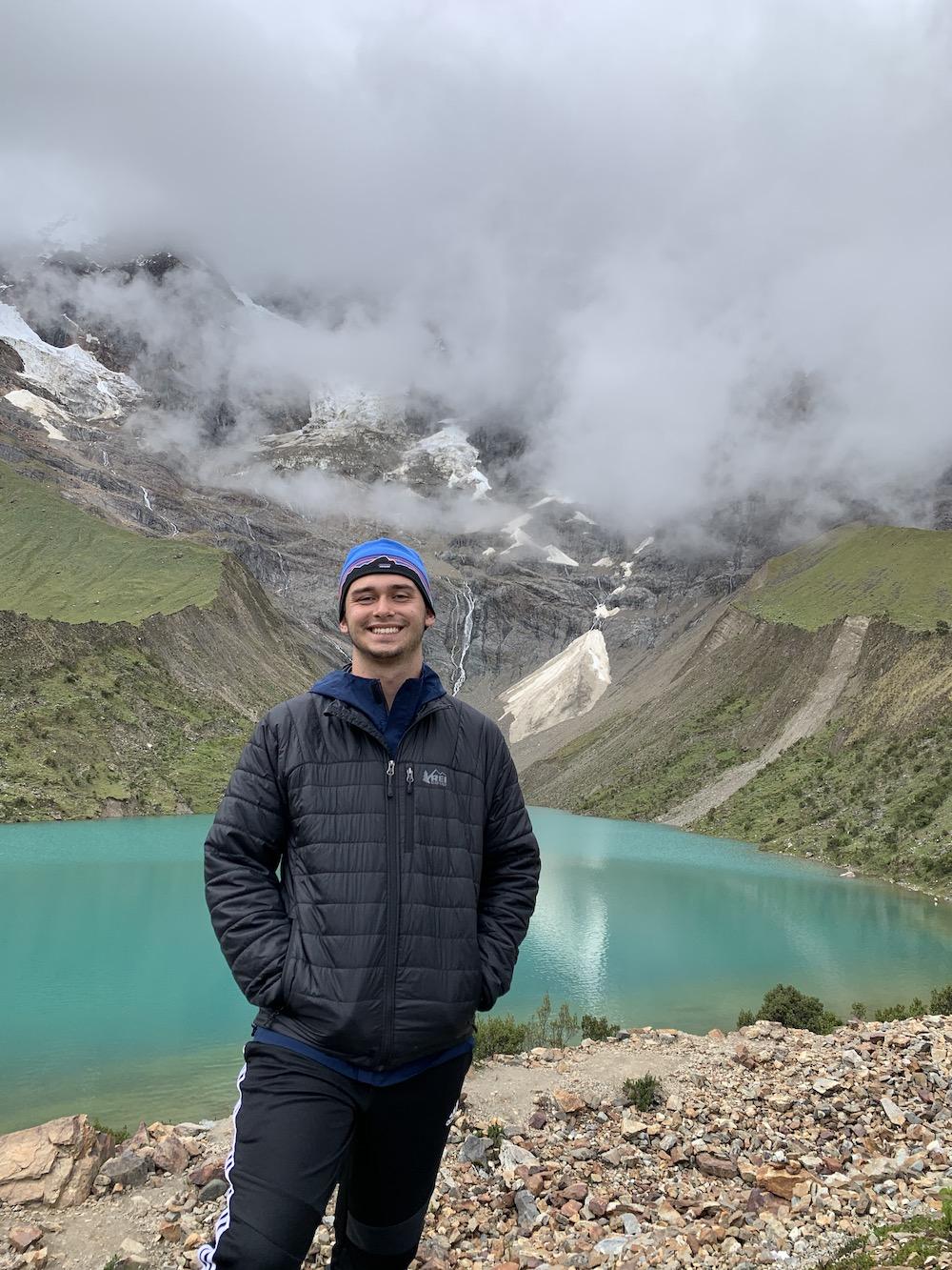 Ekenstam smiles during a 45-mile backpacking trip in Laguna Humantay, Peru, in December 2019. He said he's loved hiking since he was a child. Photo courtesy of Aaron Ekenstam