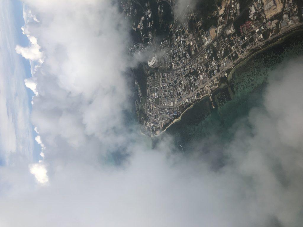Senior Natalie Hardt's aerial view traveling on a plane from Saipan on July 13, 2019. For Hardt to travel home over breaks, it takes her 24 hours one way, so she tries to reduce her travel home during the school year. Photo courtesy of Natalie Hardt