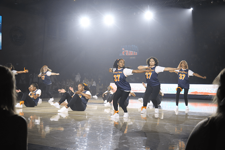 Pepperdine's Step Team concludes the night with their annual performance. Fans cheered them on throughout the performance.