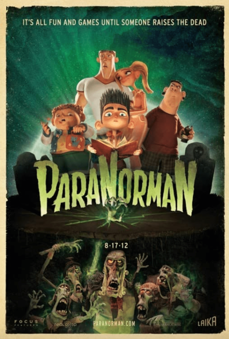 "Paranorman" is about a zombie invasion in a small town, so its poster fittingly shows the film&squot;s main characters and the zombies that come to haunt them. This film is also about self acceptance and friendship, so the presence of Norman&squot;s friends and family on the poster is also fitting. Photo courtesy of Focus Features