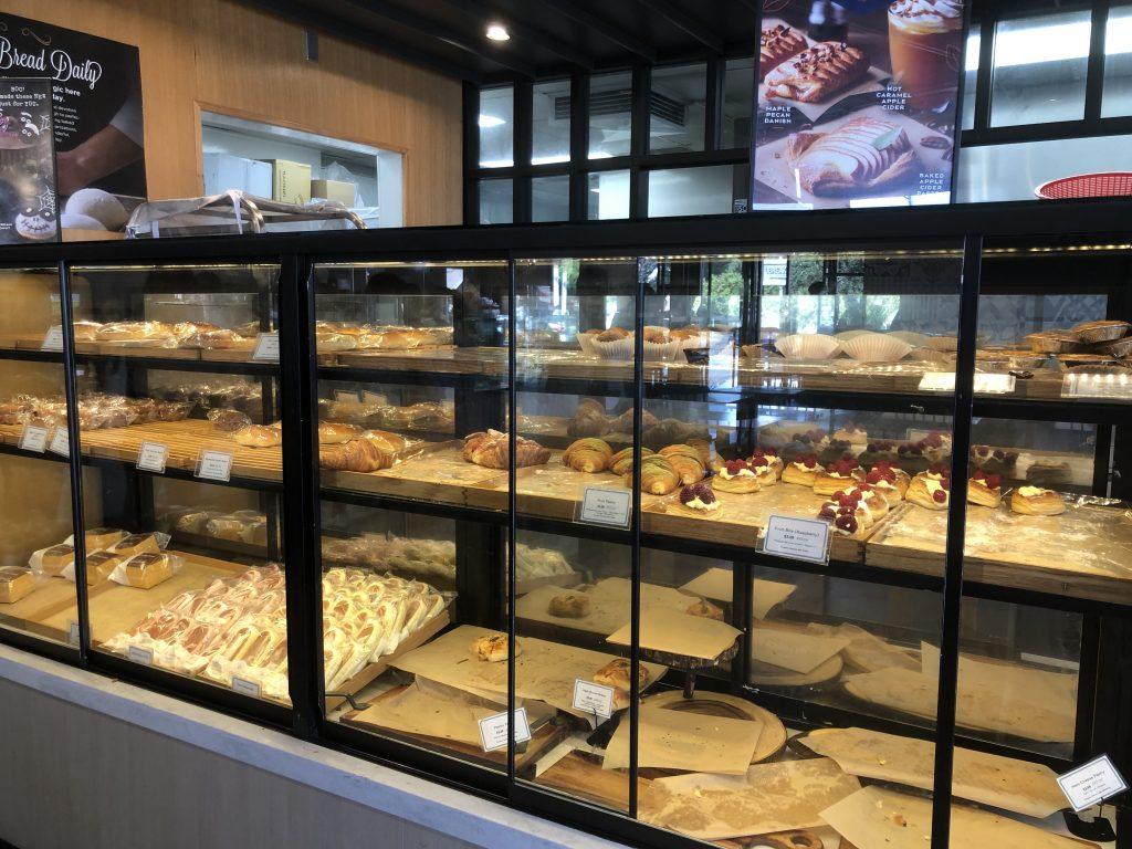 Paris Baguette displays its pastries, ready for customers to purchase. The array of pastries included both French and Asian-inspired sweets for customers to enjoy.