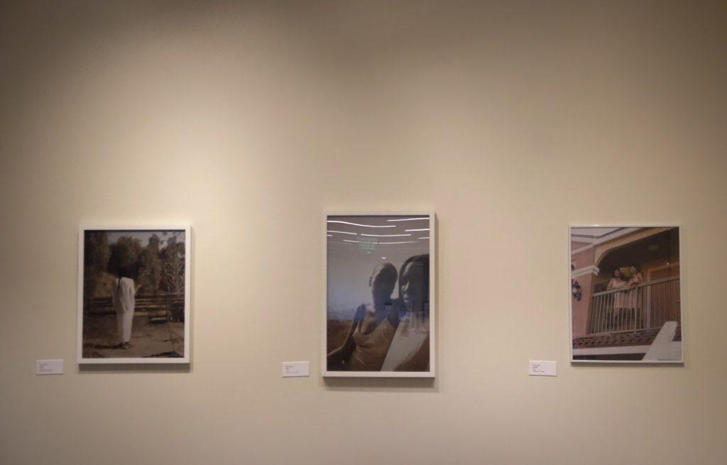 Photographs from Wright's exhibit display a unique side of sisterly relationships. She reflected on her past with her two sisters, but also investigated the elements of womanhood as well.