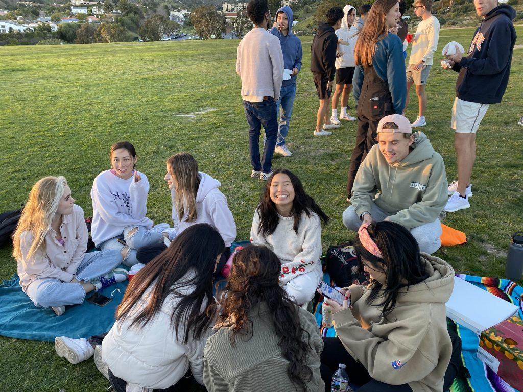One of Delta Sigma Pi Rho Upsilon's events this spring's rush social night. This allows all the members of the fraternity to get to know each other. Photo courtesy of Vincy Chiou