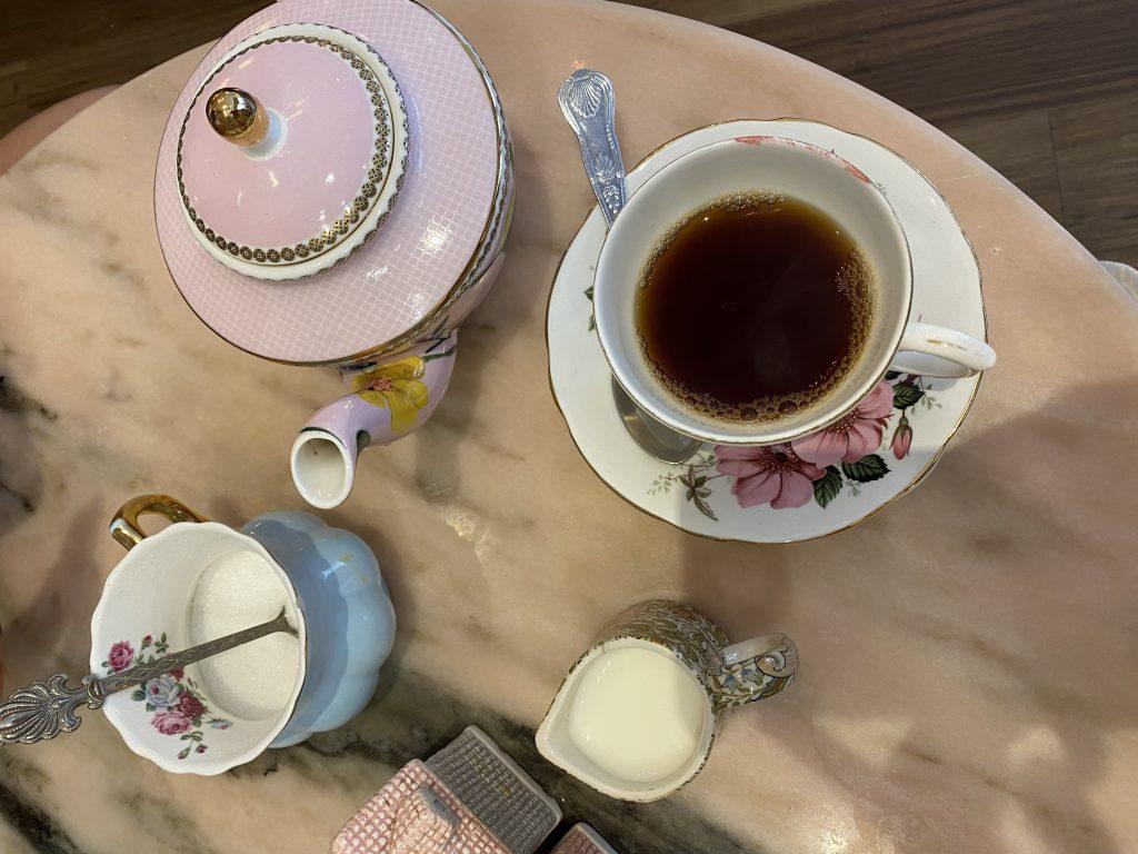 Early morning tea steams as I wait for my avocado toast and smoked salmon to arrive. I immersed myself in everything British culture, food and more, because London has always been my dream. Photo by Beth Gonzales