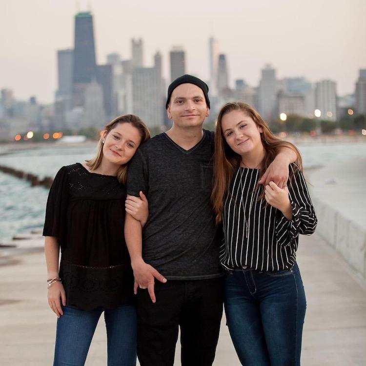 Photo courtesy of Emma Rydholm | Rydholm (left), her brother, Spencer, and her sister, Madeline, posed for family photos. After Spencer’s cancer diagnosis, the Rydholm siblings wanted to ensure they had a set of recent family photos.