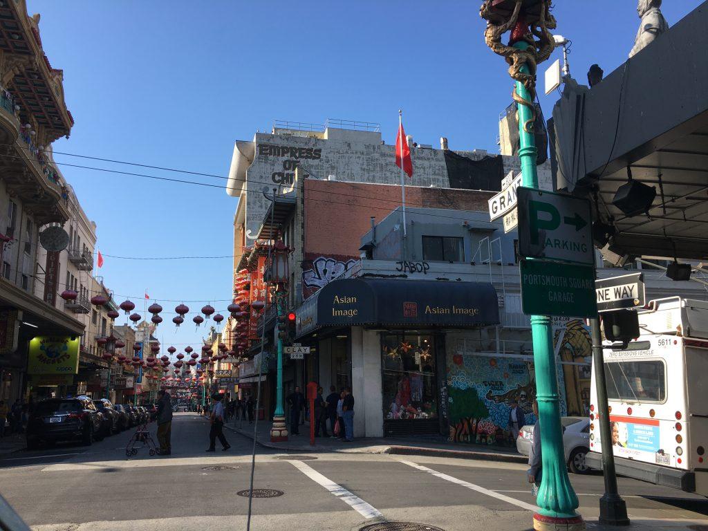 Chinatown on a sunny day in San Francisco. Chinatown is the largest and oldest Chinese community in North America. Photo by Melissa Auchard