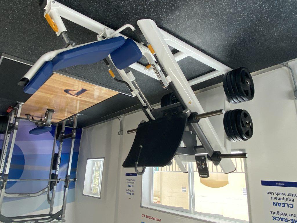 The leg press at the Pepperdine Fitness Center sits unused. The new fitness center will have almost entirely new equipment from Firestone Fieldhouse, with the exception of a leg press Campus Recreation purchased shortly before the pandemic, Bolton said.