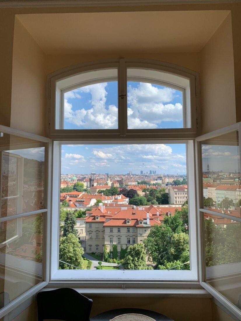 The streets of Prague, Czech Republic, as viewed from a window of Prague Castle in June. The city provided ample room for exploration.