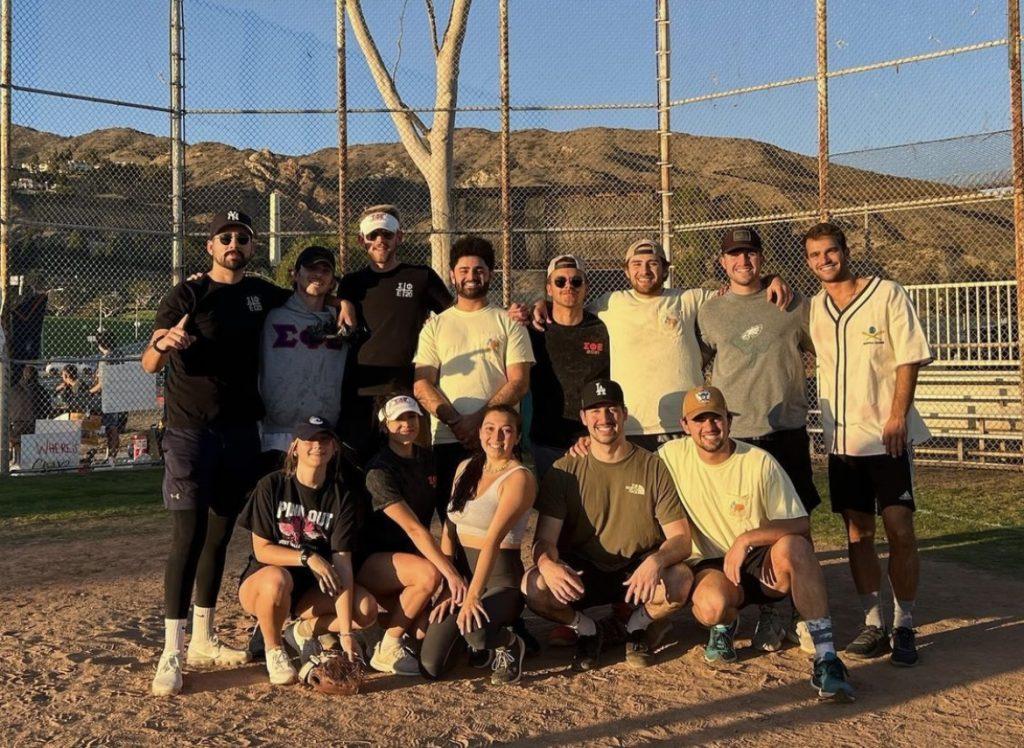 Will and the softball team he started for Sig Ep in November 2021 at Malibu Bluff's Park. Will loved to recruit people to play on the team. Photo Courtesy of Sigma Phi Epsilon