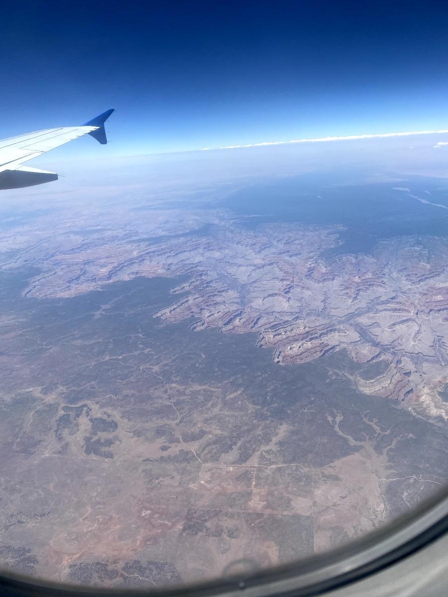 Rivera snaps a photo of the horizon outside of the plane window on the way to Oklahoma during the summer. Before starting work on Pepperdine's campus in August, Rivera traveled and connected with family. Photo courtesy of Angel Rivera
