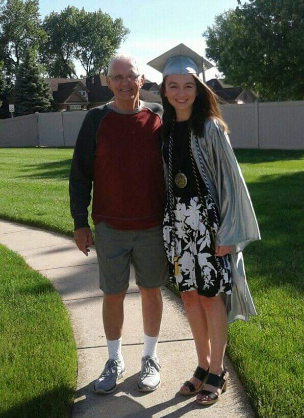 Bendle celebrates her high school graduation in June with her grandfather in Schererville, Ind. After getting accepted, Bendle said everything worked out in favor of going to Pepperdine, even though she wasn't really considering Pepperdine at first.