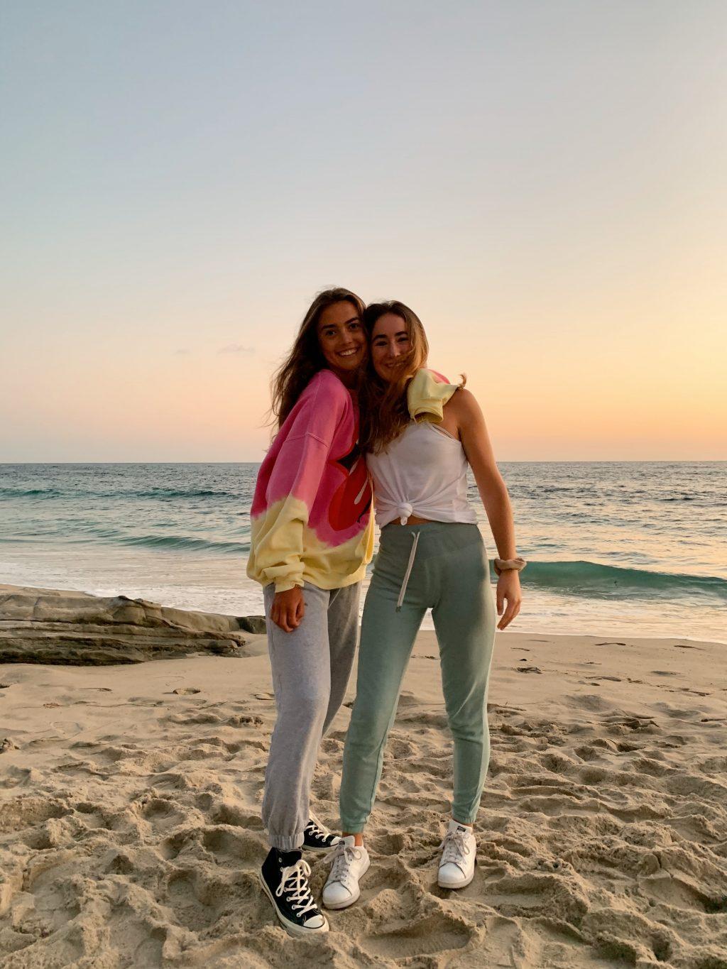 Ianni enjoys the sunset in Laguna Beach, Calif., with her friend Sophia in August. Ianni said the beach is her happy place and is where she feels most connected to God.