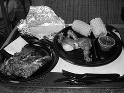 Chick's chicken and pork combo will fill you up right. Photo/Peter Celauro