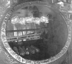 All rotisserie dishes are prepared in Chick's one-of-a-kind copper stove. Photo/Peter Celauro