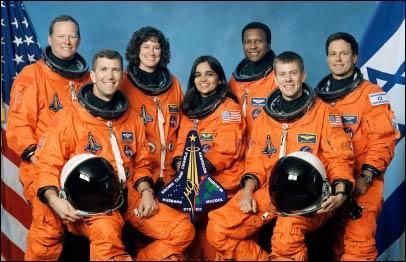 The Columbia crew were 16 minutes from home