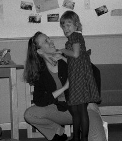 Rachel Morgan (age 4) and her mother, Jennifer, visited Pepperdine to educate studnets about leukemia. Photo/Tim Hicks