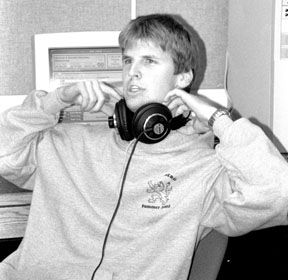 Sophomore Dan Long was part of the first broadcast from Pepperdine campus. Photo/Faith Lynn