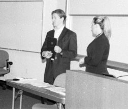 Instructors Mike Costache & Alexis Bonnell give success tips to students. Photo/Faith Lynn
