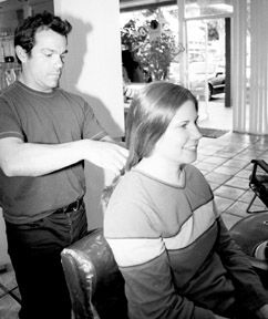 Merritt and others had their hair cut to make wigs and raise money for cancer patients. Photo/Faith Lynn