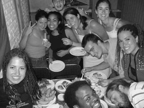 The Buenos Aries crew has a late meal as they study for a Humanities 112 exam. Photo/Courtesy bawaves.com