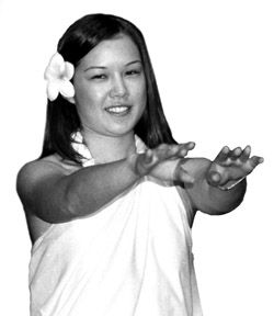 Freshman Krystle Suetani was one of many hula dancers. Photo/Lindsey Baguio