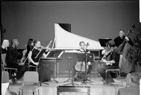 Collegium Musicum plays Bach's 'Brandenburg Concerto No. 5' Mar. 27 in Raitt Recital Hall. The group played pieces from the Baroque and Renaissance. Photo/Micah Kafka