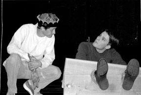 Jones (left) and Joe Obermueller rehearse. Photo/Lindsay Baguio