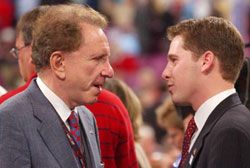 Student Greets Senator