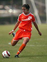 Ashley Swanson in action