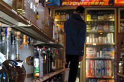 Inside a Liqour Store