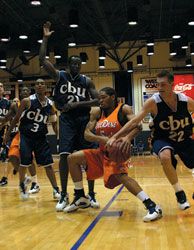 They all go for the ball