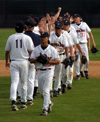 Handshakes after the game