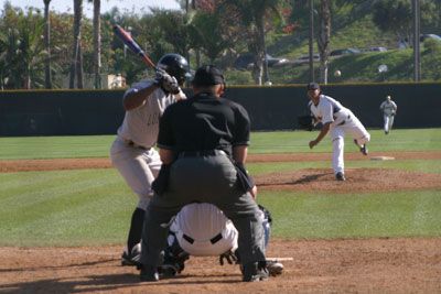 Dickmann throws a pitch