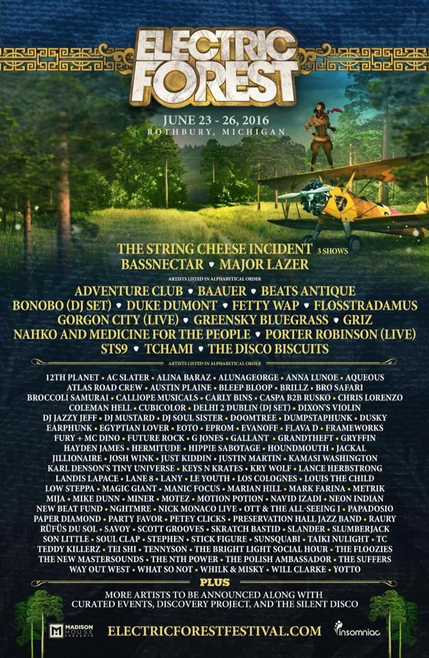 Electric Forest Lineup