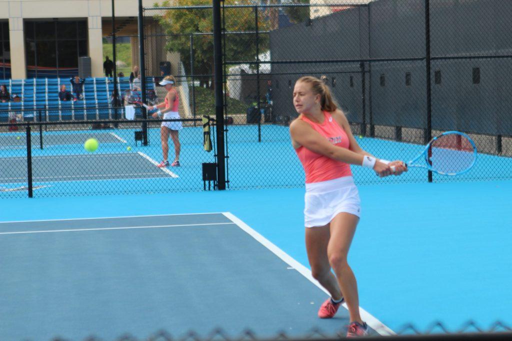 Lisa Zaar is part of a new generation of international tennis players that view NCAA tennis as a positive stepping stone to a pro career. Photo by Paxton Ritchey