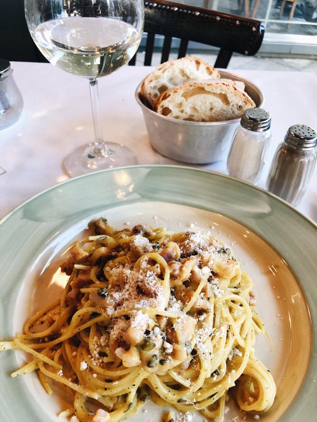 Camryn Moss' favorite meal from Trattoria Za Za, a restaurant in Florence, is spaghetti carbonara with truffle. Photo courtesy of Camryn Moss.
