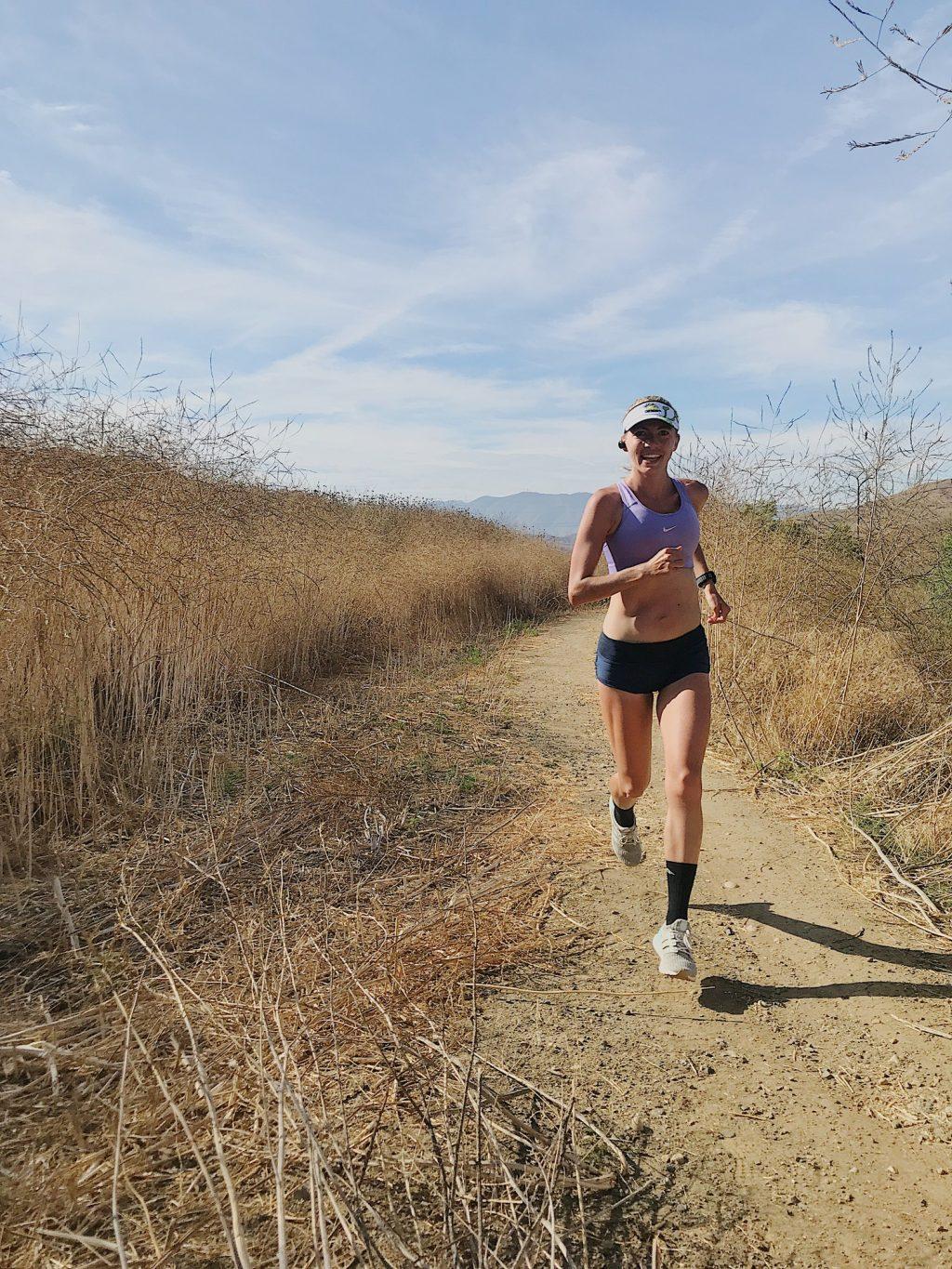 Floris goes for a run during a training session in Chino Hills State Park.