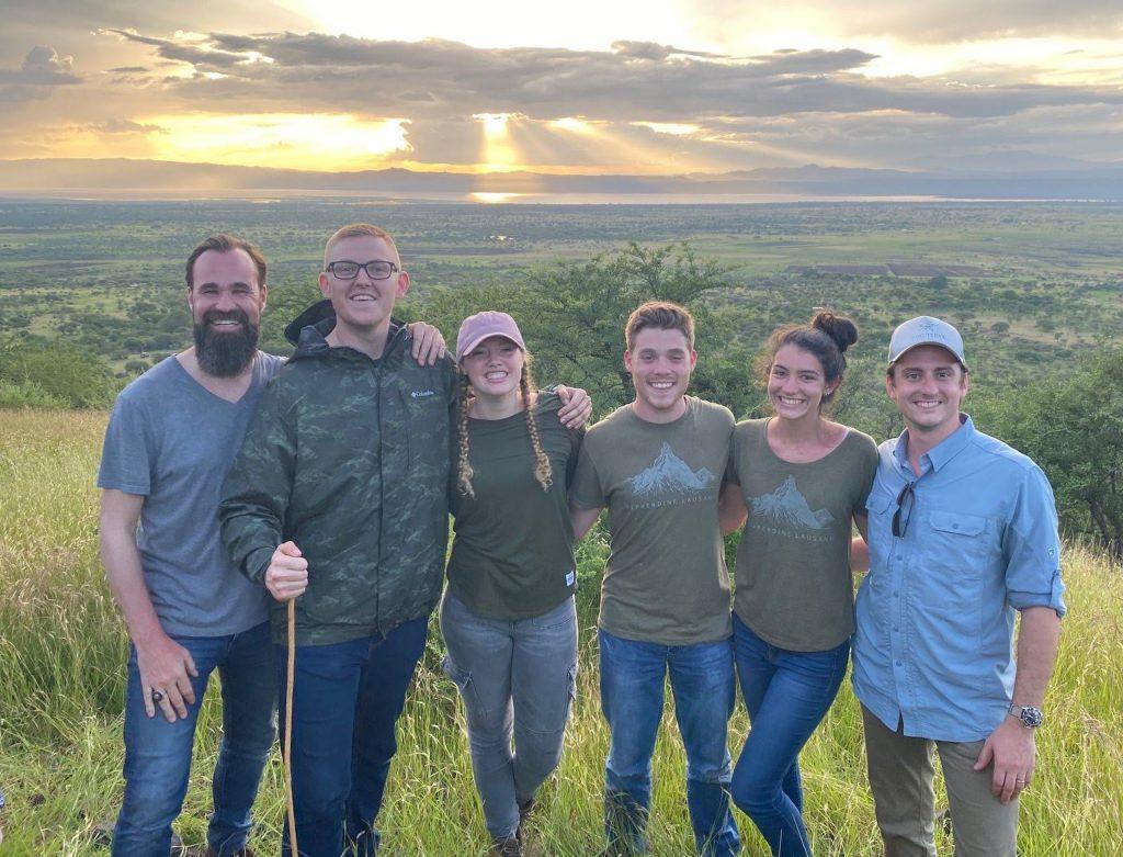 From left to right: Lausanne Director Ezra Plank, RA Zach Tyler, RA Jennifer Gold, RA Blake Farley, RA Michelle McGuire and Associate Director Mark Barneche in Tanzania on Lausanne's spring Educational Field Trip (EFT). Photo courtesy of Blake Farley