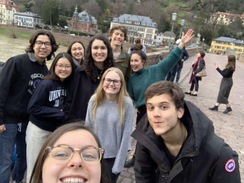 Morehead, Streva and friends take advantage of their last few days together in Heidelberg. Photo courtesy of Sarah Morehead