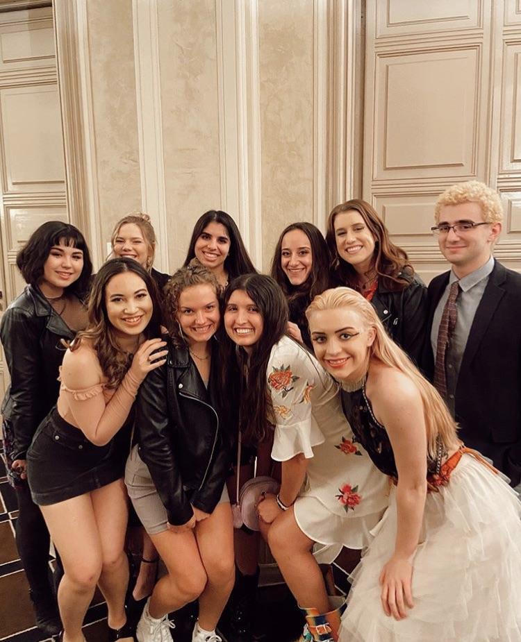 A group of Florence students pose for a final photo at the program's formal banquet before leaving to return home. Photo courtesy of Alyssa Rabie