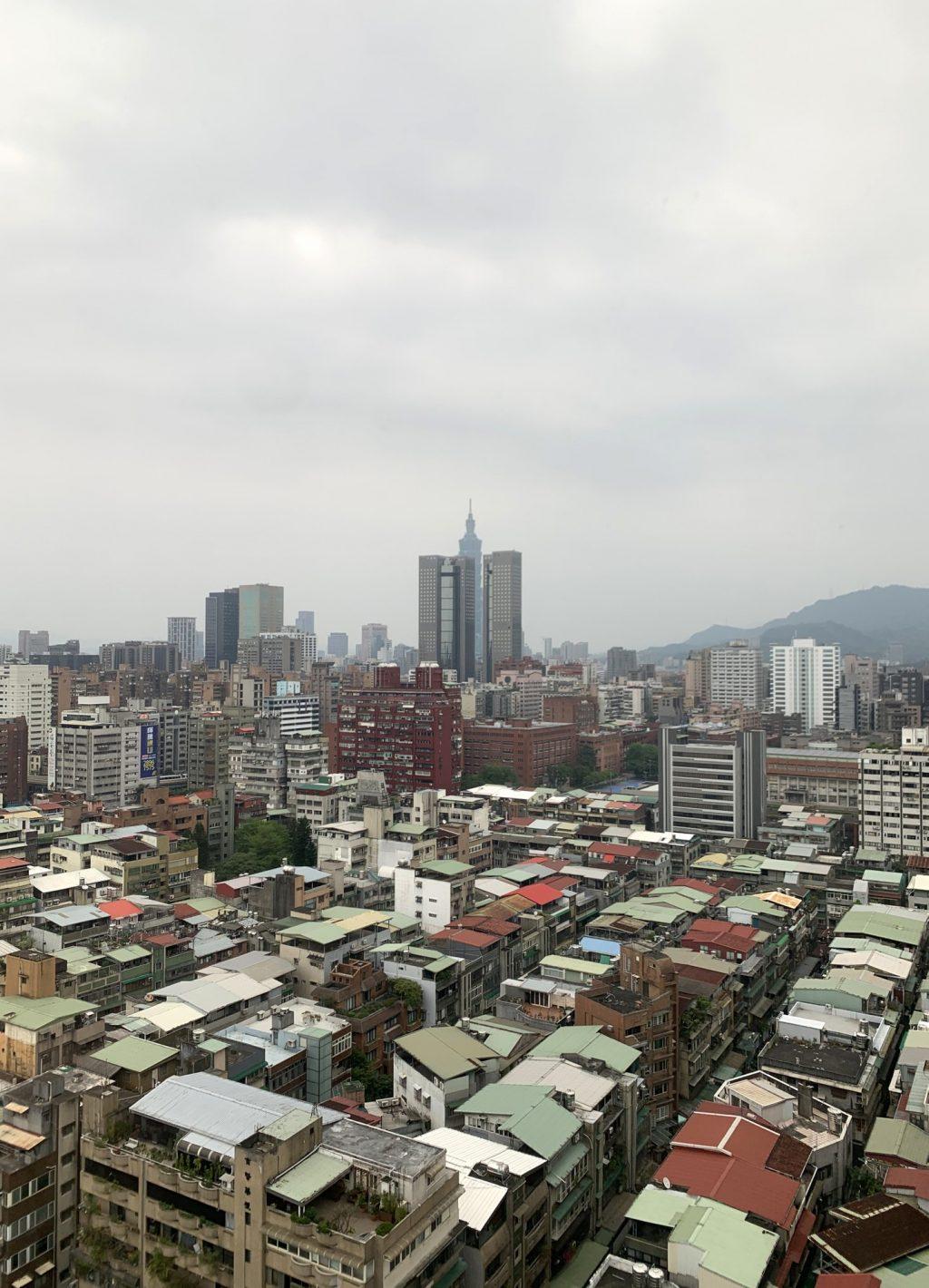 Taipei 101 rises from the Taipei skyline, with empty streets stretching out before it. The lack of people and traffic has allowed other noises, like birdsong, to be heard in the capital for the first time in decades. Photo courtesy of Hannah Tu