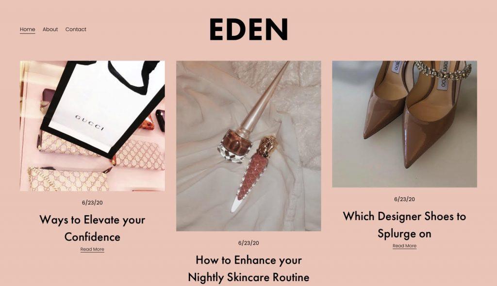 Macaya says her website, Eden, includes tips for fashion and lifestyle in addition to offering advice to her readers. The blogger was inspired by Kourtney Kardashian's blog, Poosh, when creating her website. Photo courtesy of Meghan Macaya