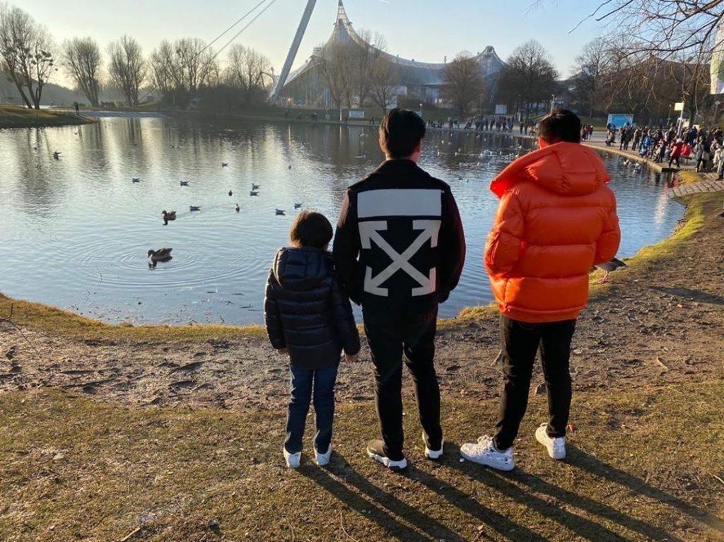 Humato (middle) admires the park scenery with his younger brother Bryant and older brother Bara in Zurich, Switzerland, in January 2020. He has gone on many international trips with his family and hopes to join the International Student Ambassador program at Pepperdine.