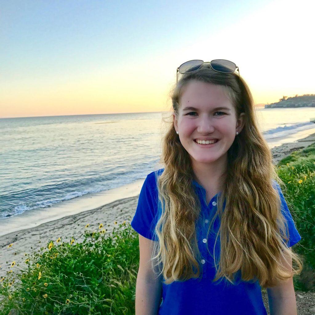 Harcus admires the ocean view in southern California while visiting from North Carolina. She first toured Pepperdine during her high school's spring break in March 2018.