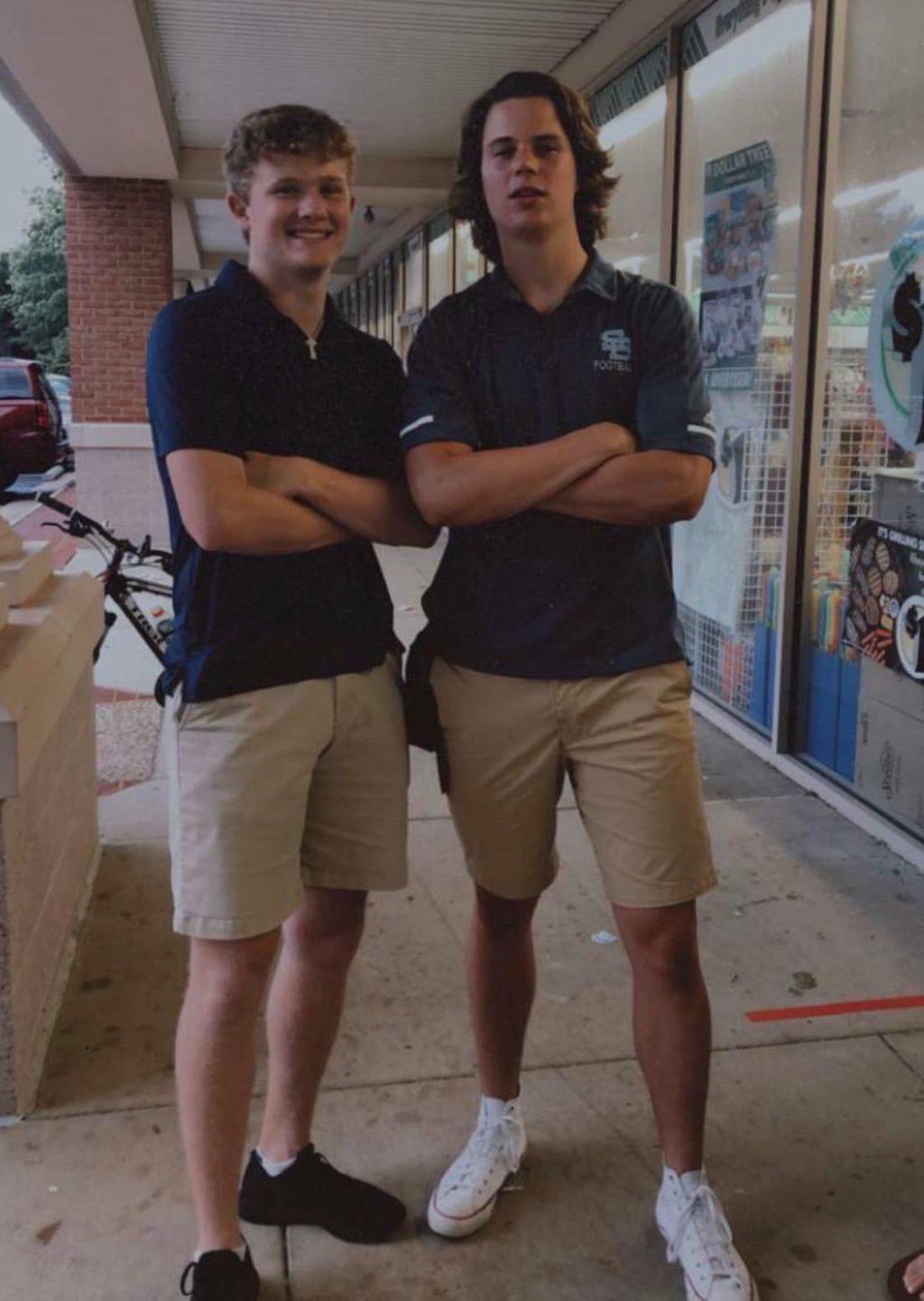 Ganey celebrates his virtual graduation with his friend Luke at the local ice cream parlor. Ganey said he is excited to study Business Administration at Pepperdine.