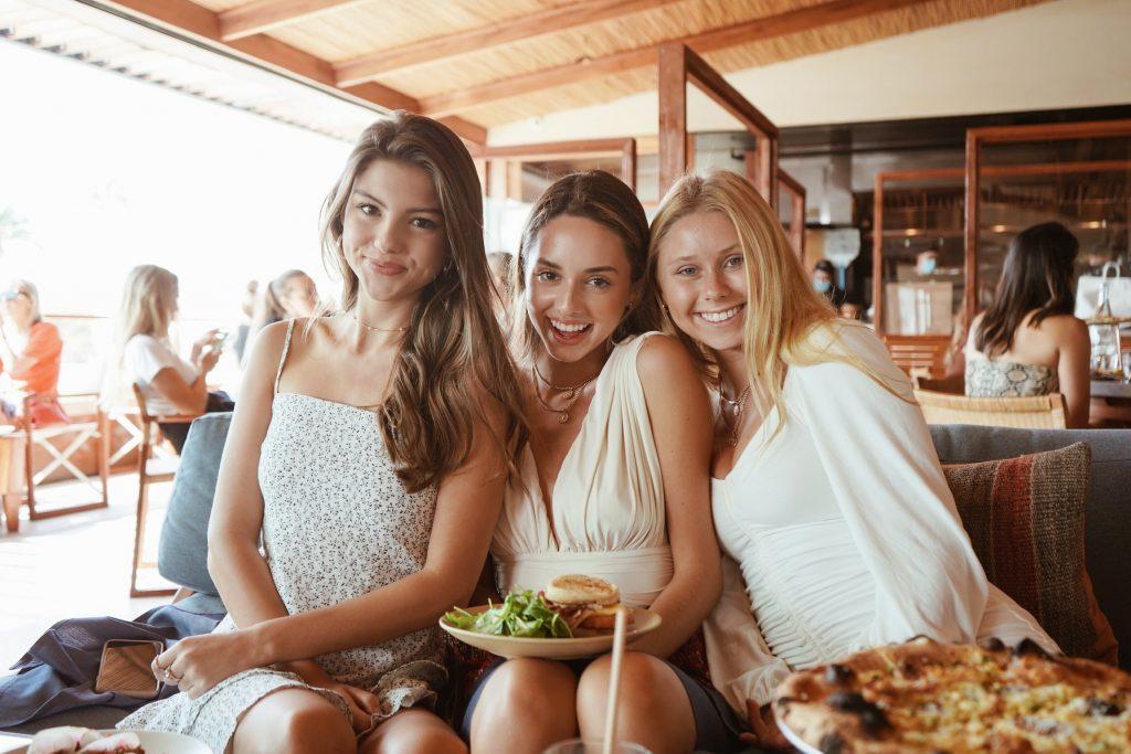 Kappa Kappa Gamma pledges Rachel Morris, Valentina Muñoz and Presley Plowman enjoy a relaxing brunch at Élephante in Santa Monica, Calif., on Sept. 20. By joining a sorority, Muñoz said rushing gave her the opportunity to meet new people and spend time in L.A. Photo courtesy of Valentina Muñoz