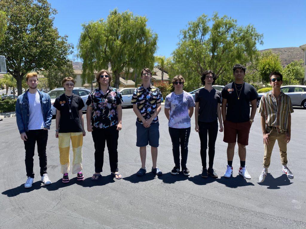Emrich (fourth from left) stands with his fellow band members in Oak Park, CA, in 2019. Cheach Billin performed in five shows, and Emrich said they look forward to performing more virtual shows during COVID-19.